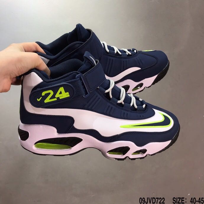 Nike Air Griffey Max 1 GS Sea Blue White Green Shoes - Click Image to Close